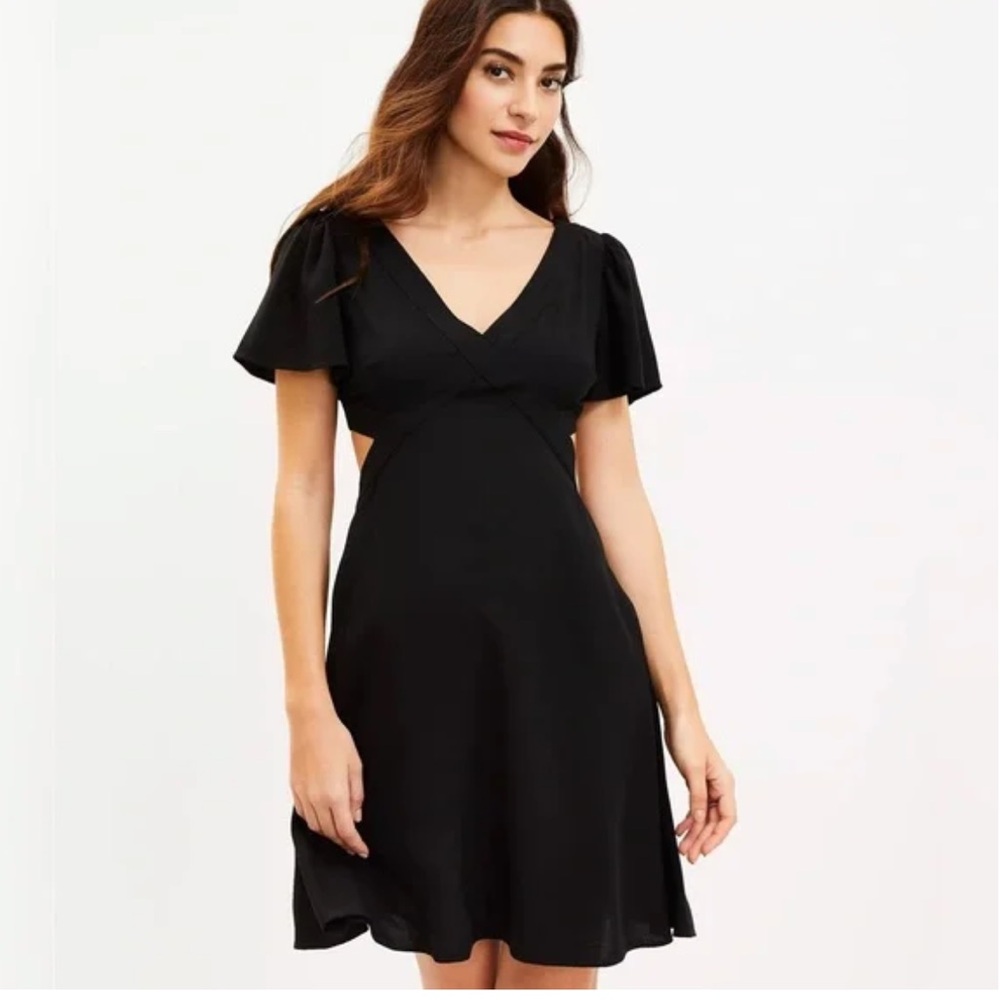 Loft Cutout Side Flutter Dress